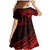 Kia Orana Cook Islands Family Matching Mermaid Dress and Hawaiian Shirt Circle Stars With Floral Red Pattern LT01 - Polynesian Pride