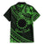 Kia Orana Cook Islands Family Matching Mermaid Dress and Hawaiian Shirt Circle Stars With Floral Green Pattern LT01