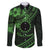 Kia Orana Cook Islands Family Matching Mermaid Dress and Hawaiian Shirt Circle Stars With Floral Green Pattern LT01