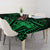 Kia Orana Cook Islands Tablecloth Circle Stars With Floral Green Pattern LT01