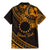 Kia Orana Cook Islands Family Matching Mermaid Dress and Hawaiian Shirt Circle Stars With Floral Gold Pattern LT01 - Polynesian Pride