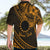 Kia Orana Cook Islands Hawaiian Shirt Circle Stars With Floral Gold Pattern LT01 - Polynesian Pride