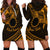 Kia Orana Cook Islands Hoodie Dress Circle Stars With Floral Gold Pattern LT01 - Polynesian Pride