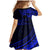 Kia Orana Cook Islands Family Matching Mermaid Dress and Hawaiian Shirt Circle Stars With Floral Navy Blue Pattern LT01 - Polynesian Pride