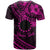 Kia Orana Cook Islands T Shirt Circle Stars With Floral Pink Pattern LT01 - Polynesian Pride
