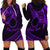 Kia Orana Cook Islands Hoodie Dress Circle Stars With Floral Purple Pattern LT01 - Polynesian Pride