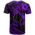 Kia Orana Cook Islands T Shirt Circle Stars With Floral Purple Pattern LT01 - Polynesian Pride