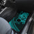 Kia Orana Cook Islands Car Mats Circle Stars With Floral Turquoise Pattern LT01 - Polynesian Pride