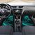 Kia Orana Cook Islands Car Mats Circle Stars With Floral Turquoise Pattern LT01 - Polynesian Pride