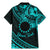 Kia Orana Cook Islands Family Matching Mermaid Dress and Hawaiian Shirt Circle Stars With Floral Turquoise Pattern LT01 - Polynesian Pride