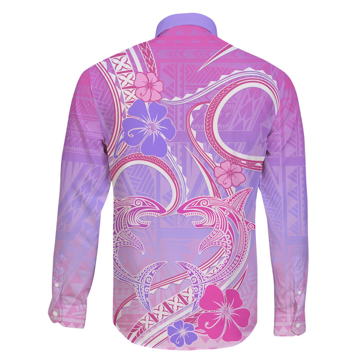 Polynesian Shark Valentine Family Matching Tank Maxi Dress and Hawaiian Shirt Sweet Unique Version LT01 - Polynesian Pride