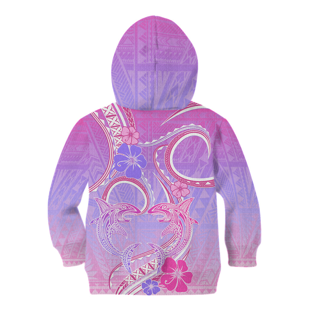 Polynesian Shark Valentine Kid Hoodie Sweet Unique Version LT01 - Polynesian Pride