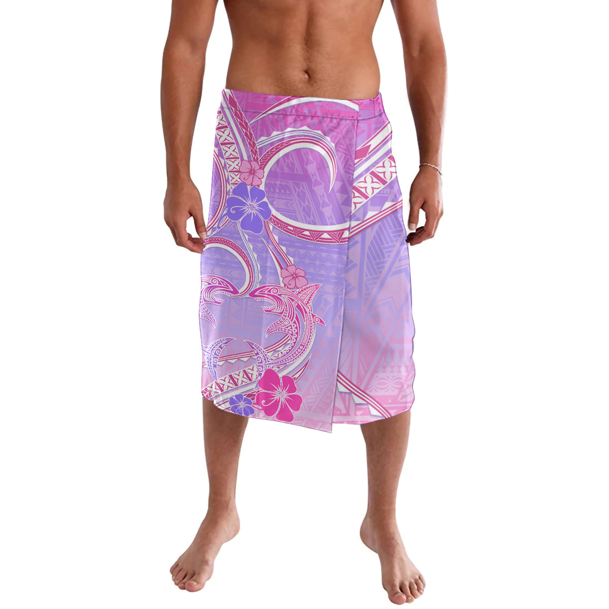 Polynesian Shark Valentine Lavalava Sweet Unique Version LT01 Pink - Polynesian Pride