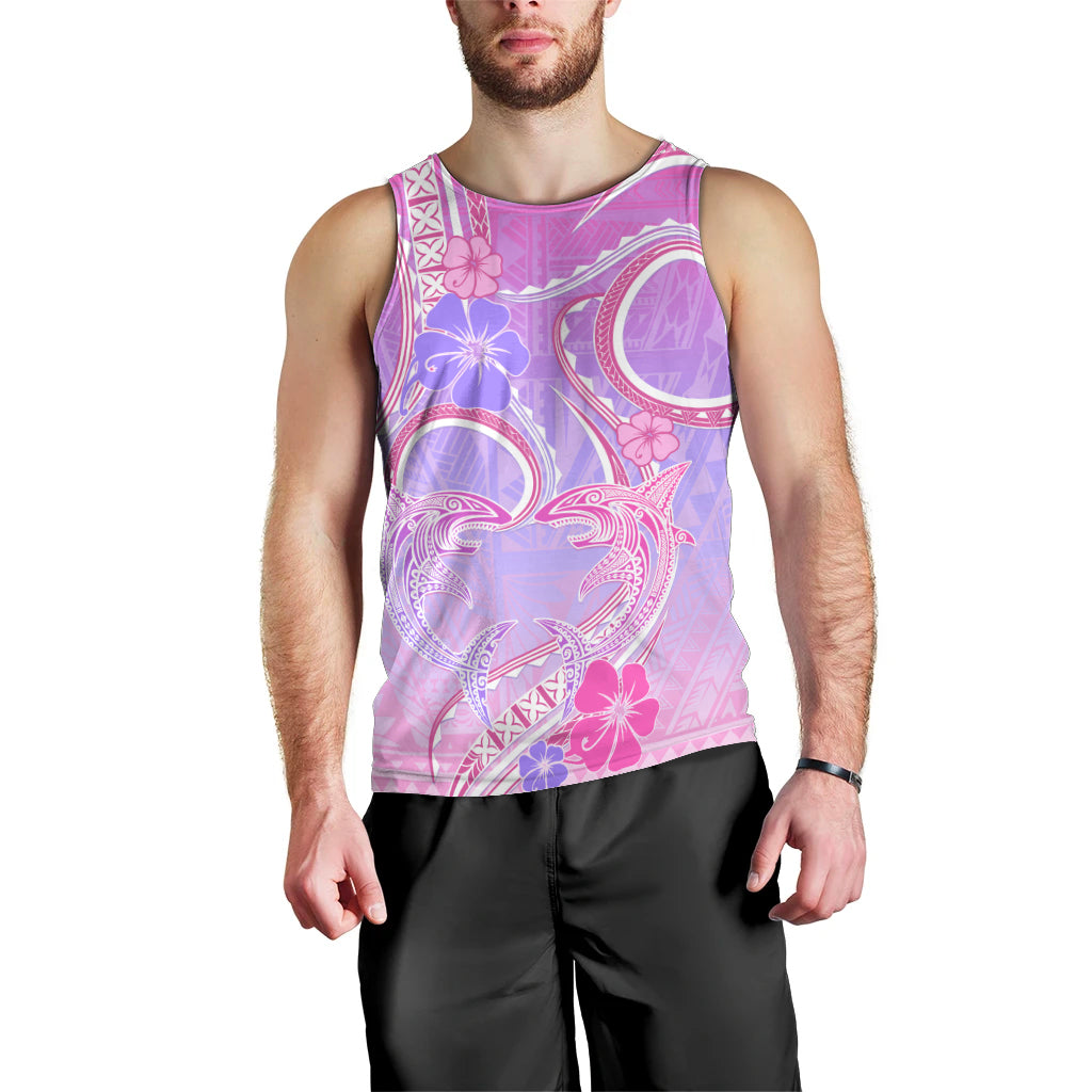 Polynesian Shark Valentine Men Tank Top Sweet Unique Version LT01 - Polynesian Pride