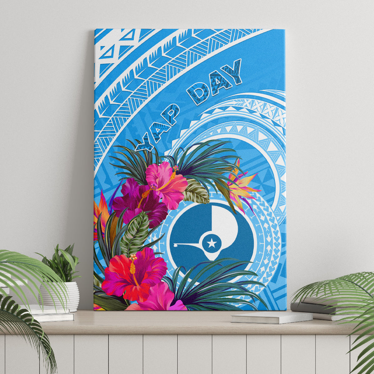 Yap Day Canvas Wall Art Nam nu Waqab Tropical Flower