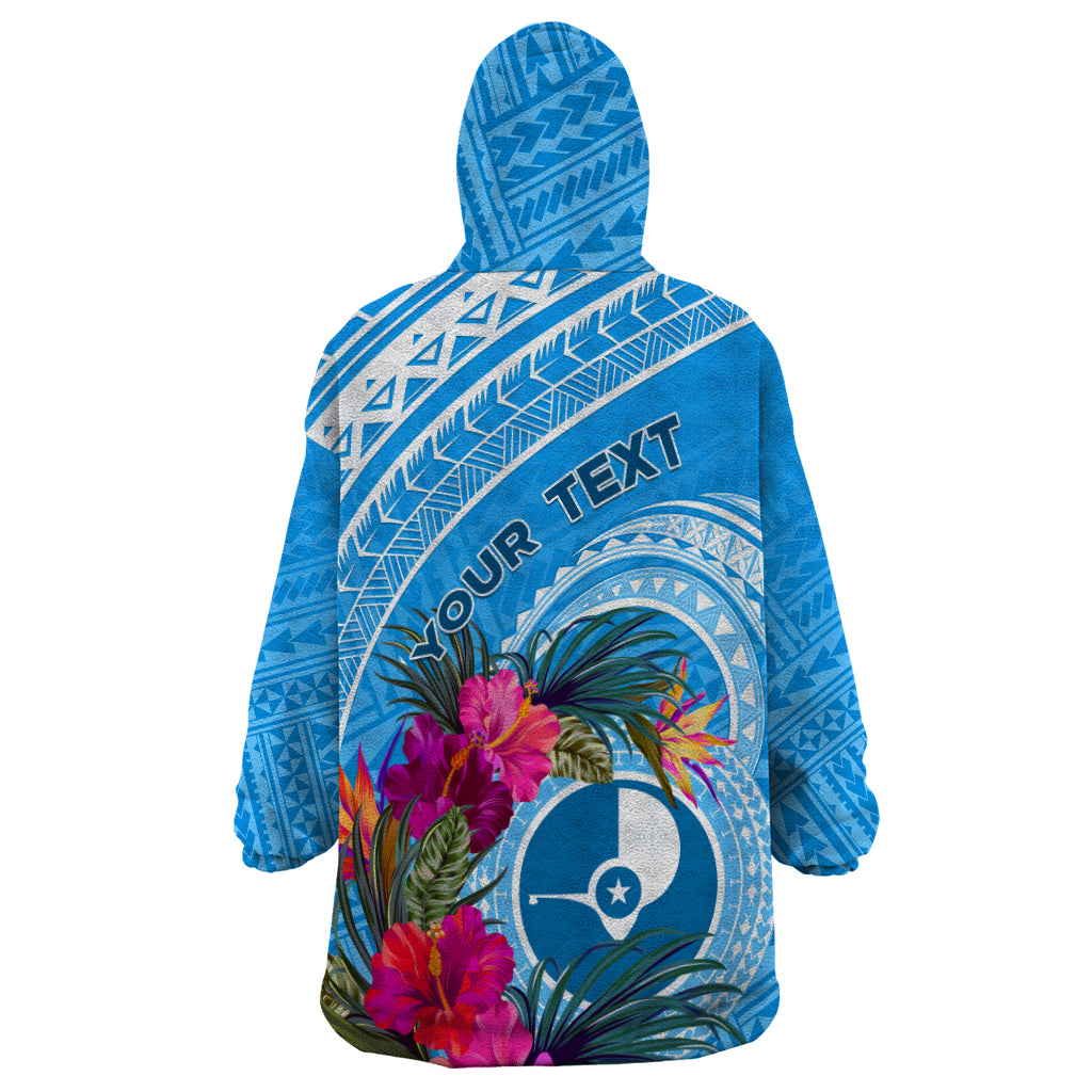 Yap Day Wearable Blanket Hoodie Nam nu Waqab Tropical Flower LT01 - Polynesian Pride