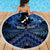 Personalised Aotearoa Matariki Beach Blanket Blue Fern Maori Poutama