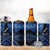 Personalised Aotearoa Matariki 4 in 1 Can Cooler Tumbler Blue Fern Maori Poutama