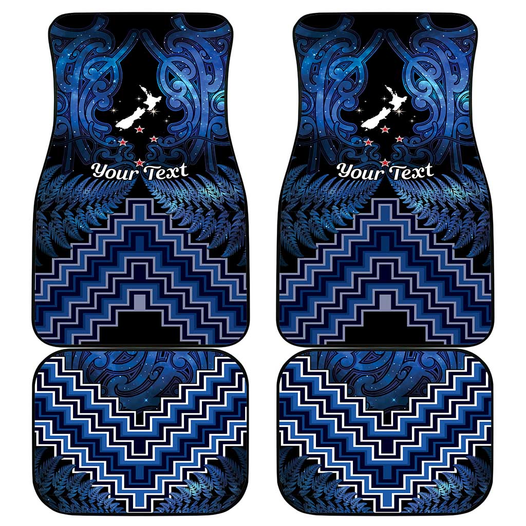 Personalised Aotearoa Matariki Car Mats Blue Fern Maori Poutama
