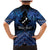 Personalised Aotearoa Matariki Family Matching Mermaid Dress and Hawaiian Shirt Blue Fern Maori Poutama