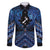 Personalised Aotearoa Matariki Family Matching Mermaid Dress and Hawaiian Shirt Blue Fern Maori Poutama