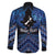 Personalised Aotearoa Matariki Family Matching Short Sleeve Bodycon Dress and Hawaiian Shirt Blue Fern Maori Poutama