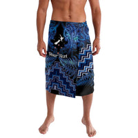 Personalised Aotearoa Matariki Lavalava Blue Fern Maori Poutama