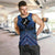 Personalised Aotearoa Matariki Men Tank Top Blue Fern Maori Poutama