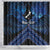 Personalised Aotearoa Matariki Shower Curtain Blue Fern Maori Poutama