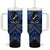 Personalised Aotearoa Matariki Tumbler With Handle Blue Fern Maori Poutama