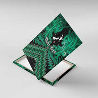 Personalised Aotearoa Matariki Canvas Wall Art Green Fern Maori Poutama