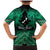 Personalised Aotearoa Matariki Family Matching Mermaid Dress and Hawaiian Shirt Green Fern Maori Poutama