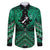 Personalised Aotearoa Matariki Family Matching Mermaid Dress and Hawaiian Shirt Green Fern Maori Poutama