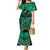 Personalised Aotearoa Matariki Family Matching Mermaid Dress and Hawaiian Shirt Green Fern Maori Poutama