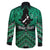 Personalised Aotearoa Matariki Family Matching Short Sleeve Bodycon Dress and Hawaiian Shirt Green Fern Maori Poutama