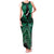 Personalised Aotearoa Matariki Family Matching Tank Maxi Dress and Hawaiian Shirt Green Fern Maori Poutama