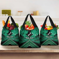 Personalised Aotearoa Matariki Grocery Bag Green Fern Maori Poutama