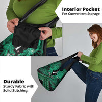 Personalised Aotearoa Matariki Grocery Bag Green Fern Maori Poutama