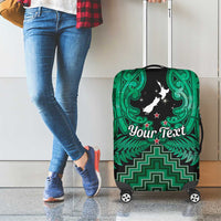Personalised Aotearoa Matariki Luggage Cover Green Fern Maori Poutama