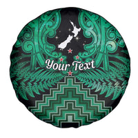 Personalised Aotearoa Matariki Spare Tire Cover Green Fern Maori Poutama