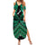 Personalised Aotearoa Matariki Summer Maxi Dress Green Fern Maori Poutama