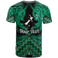 Personalised Aotearoa Matariki T Shirt Green Fern Maori Poutama