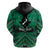 Personalised Aotearoa Matariki Zip Hoodie Green Fern Maori Poutama