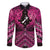 Personalised Aotearoa Matariki Family Matching Mermaid Dress and Hawaiian Shirt Pink Fern Maori Poutama