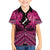 Personalised Aotearoa Matariki Family Matching Tank Maxi Dress and Hawaiian Shirt Pink Fern Maori Poutama