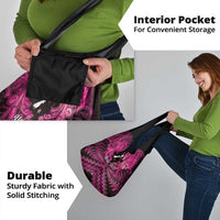 Personalised Aotearoa Matariki Grocery Bag Pink Fern Maori Poutama