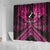 Personalised Aotearoa Matariki Shower Curtain Pink Fern Maori Poutama