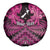 Personalised Aotearoa Matariki Spare Tire Cover Pink Fern Maori Poutama