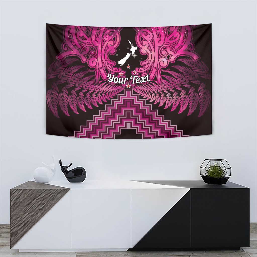 Personalised Aotearoa Matariki Tapestry Pink Fern Maori Poutama
