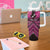 Personalised Aotearoa Matariki Tumbler With Handle Pink Fern Maori Poutama
